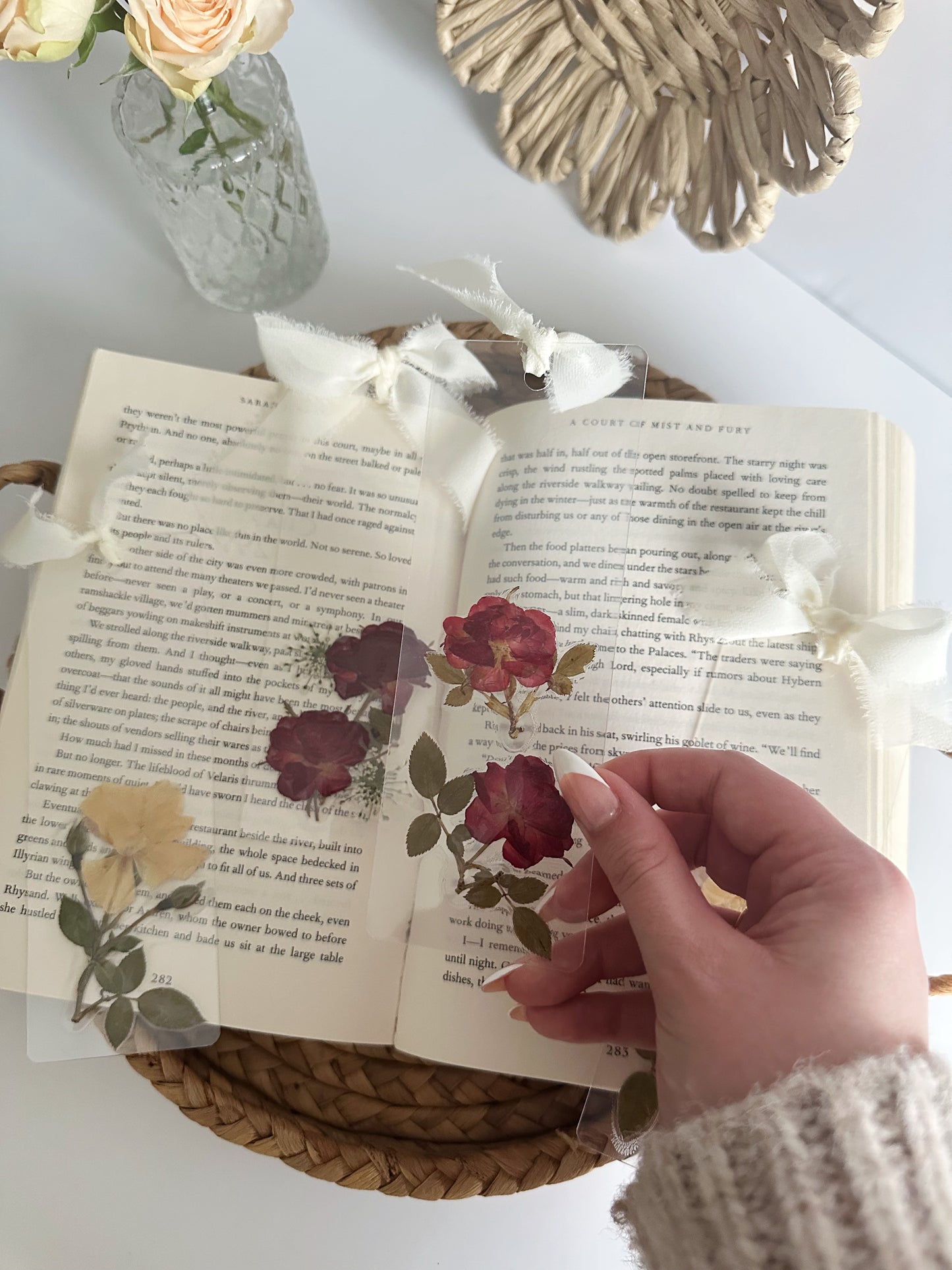 rose garden bookmark