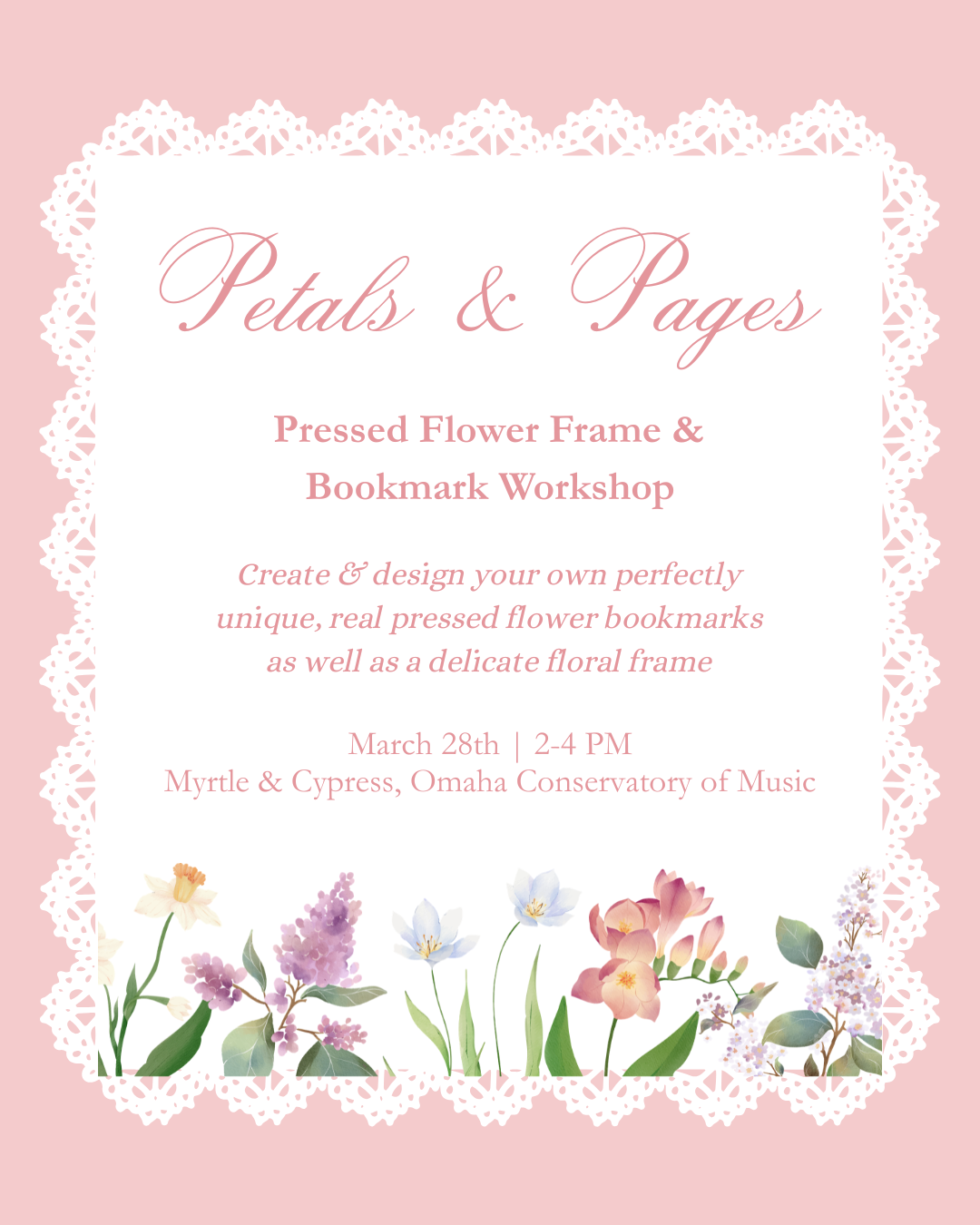 Pressed Flower Frame & Bookmark Workshop