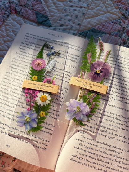 consider the wildflowers bookmark