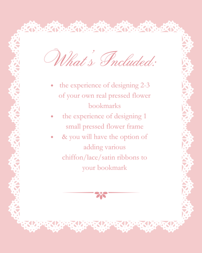 Pressed Flower Frame & Bookmark Workshop