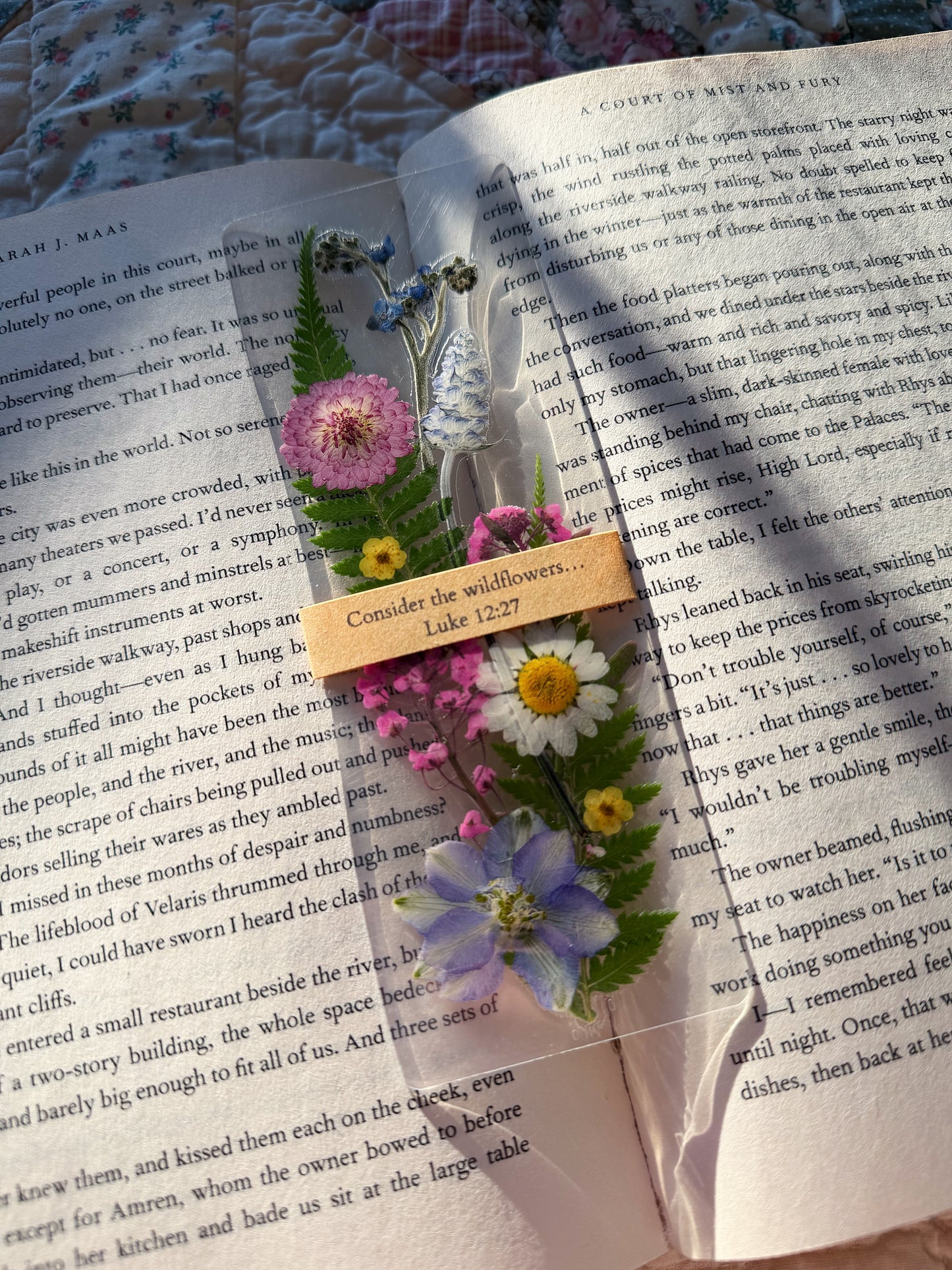 consider the wildflowers bookmark