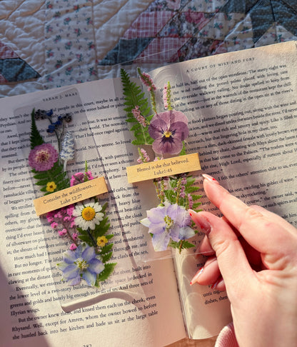 consider the wildflowers bookmark