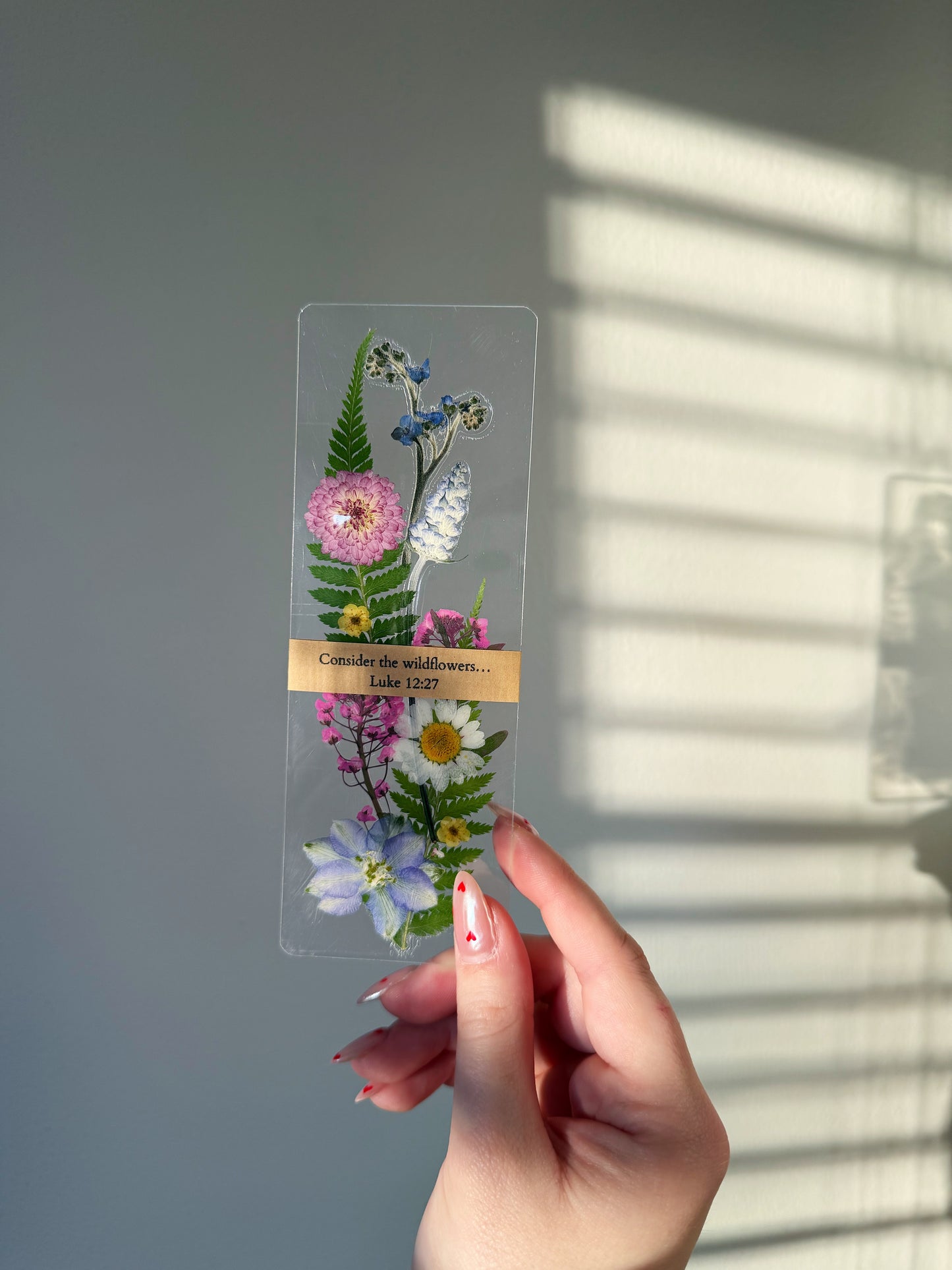 consider the wildflowers bookmark