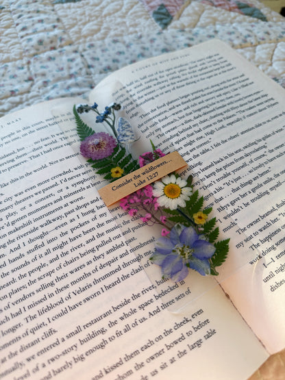 consider the wildflowers bookmark