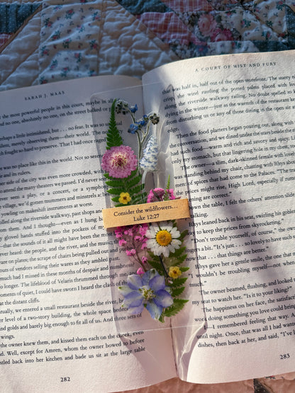 consider the wildflowers bookmark