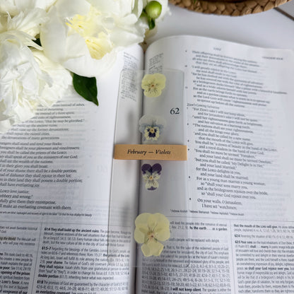 birth flower bookmarks