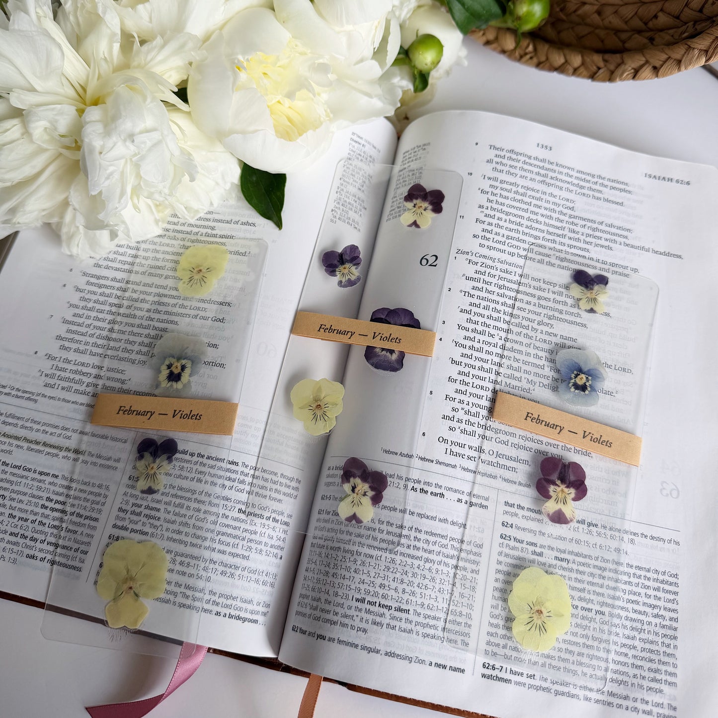 birth flower bookmarks