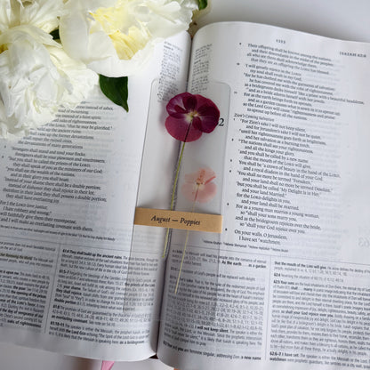 birth flower bookmarks