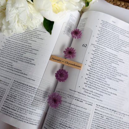 birth flower bookmarks