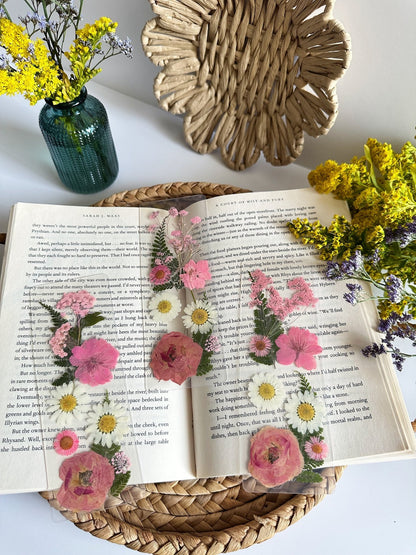 pink petals bookmark